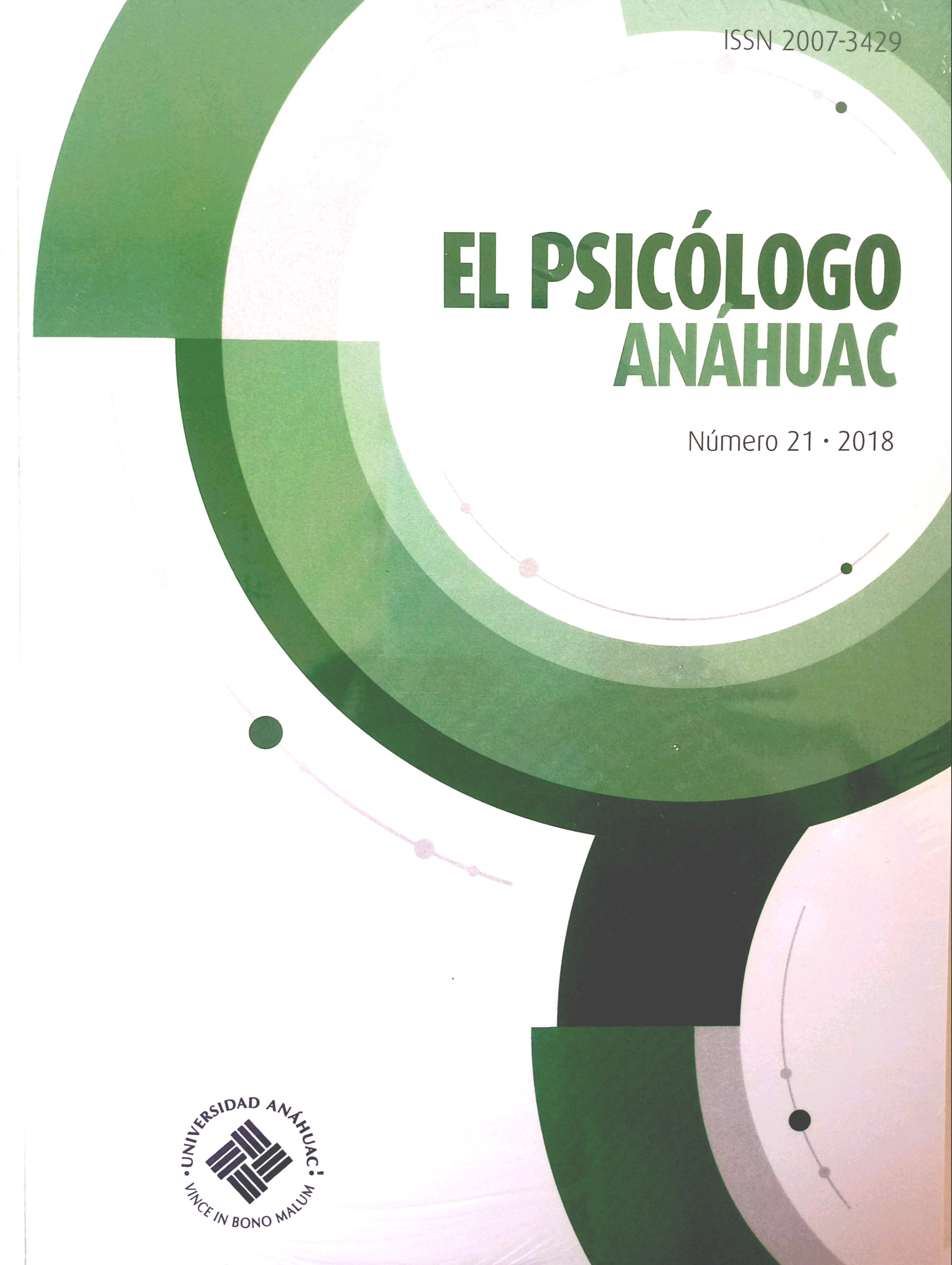 					Ver Vol. 21 Núm. 21 (2018): El Psicólogo Anáhuac, Vol. 21
				